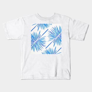 fan palm blue Kids T-Shirt